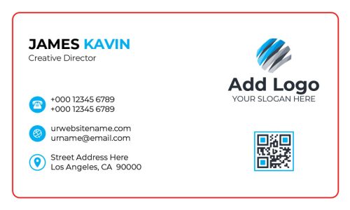 Back side of a mocked up business card with Name and information for personal design.
